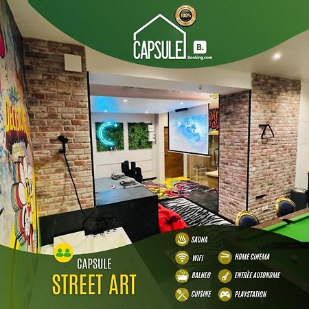 Capsule Street Art - Sauna- Jacuzzi - Playstation 5 - Billard - Netflix - Home Cinema - Terrasse Douai Exterior foto